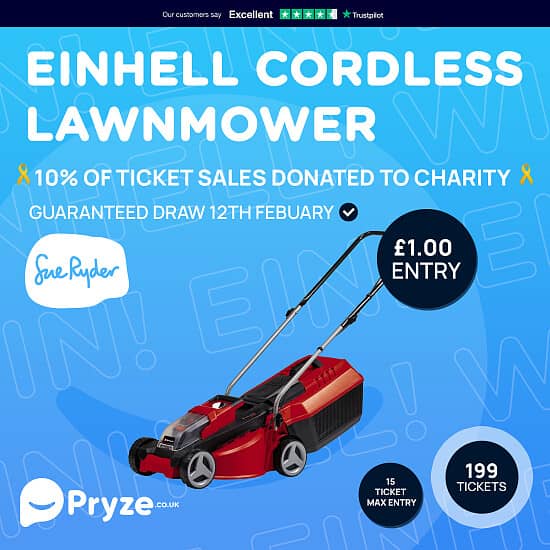 Win a Einhell Power X-Change 18V Cordless Lawnmower