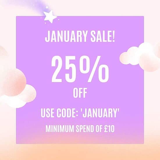 25% off all orders over £10