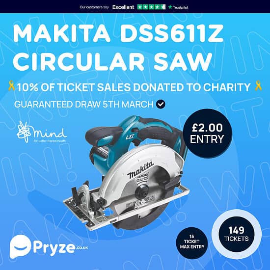 Pryze - Win a Makita DSS611Z Circular Saw