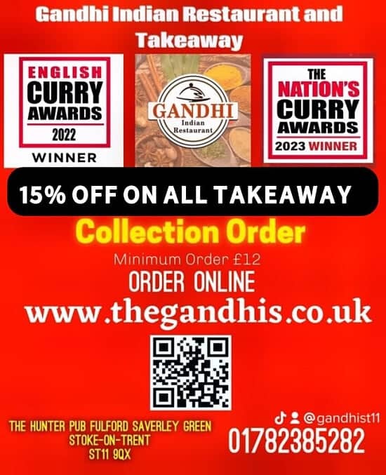 15% Off On All Takeaway Collection Orders