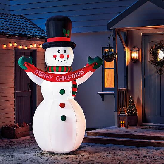 Spread the Holiday Cheer: Save £25 on the 8ft Brr-ian the Merry Christmas Snowman Outdoor Inflatable