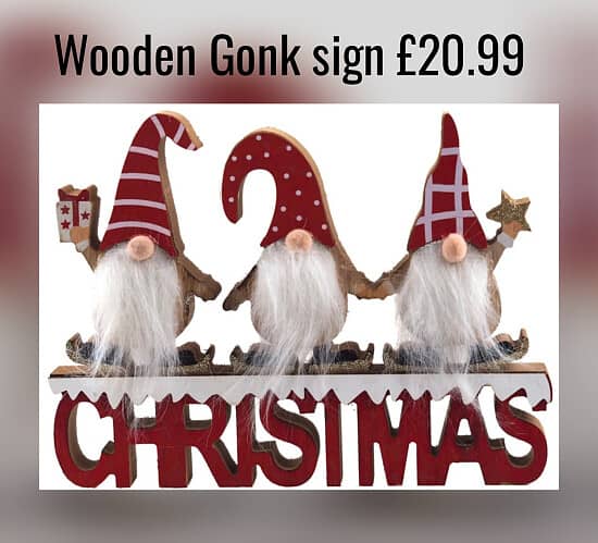Wooden Gonk sign £20.99
