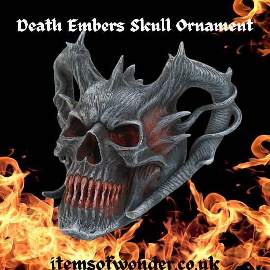 Death Embers Skull Ornament