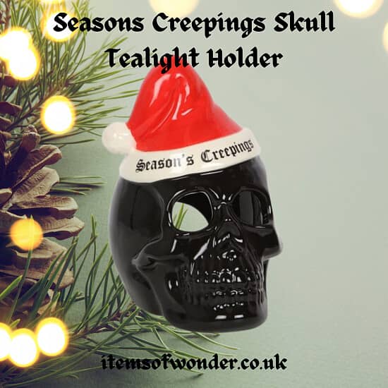 Seasons Creepings Skull Tealight Holder
