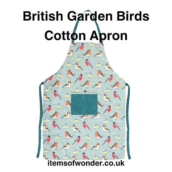 British Garden Birds Cotton Apron