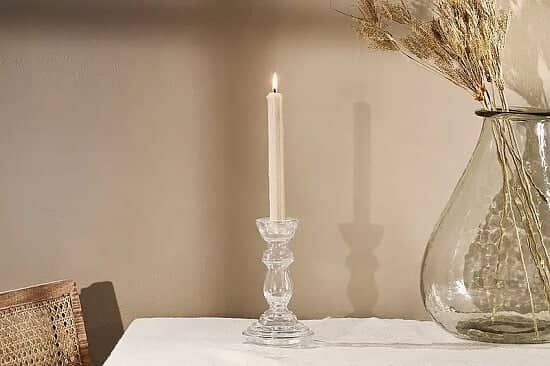 Illuminate with Style, Save Now: Get the Buran Glass Candlestick at a Special Price