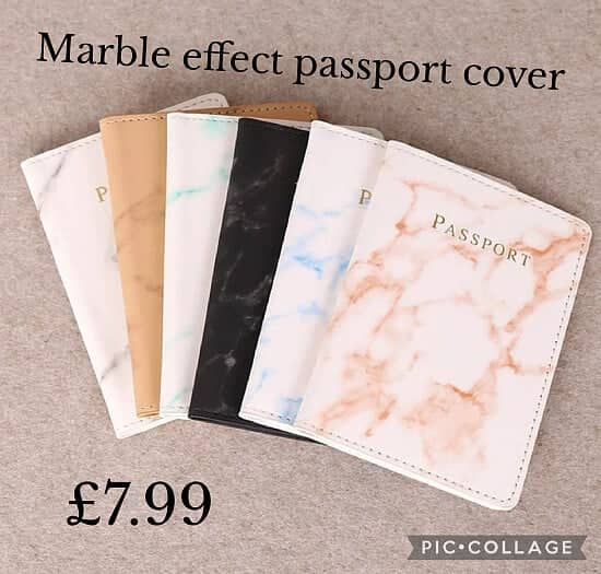 Marble effect passport cover 7.99