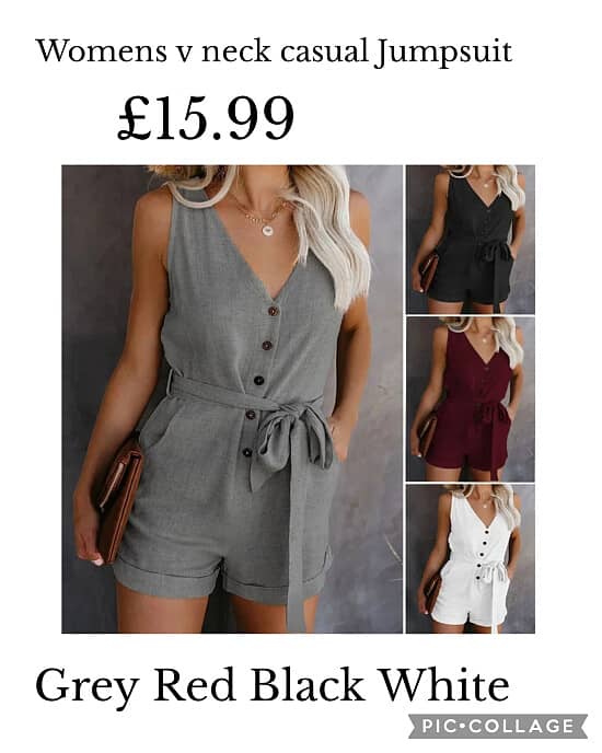 Womens v neck casual Jumpsuit £15.99