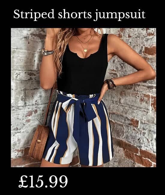 Striped shorts jumpsuit £15.99