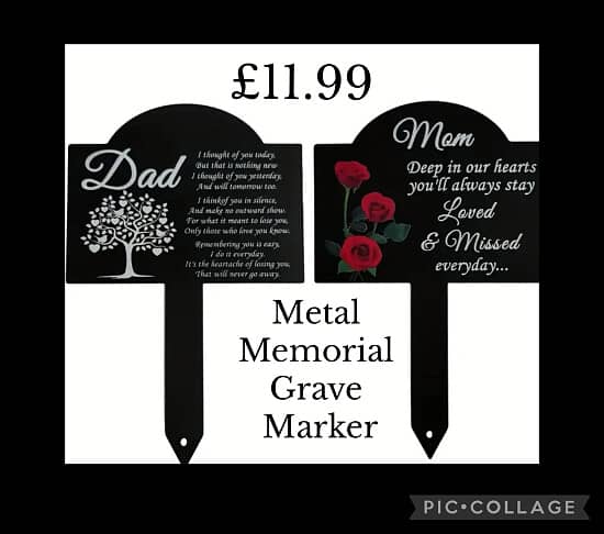 Metal Memorial Grave Marker £11.99