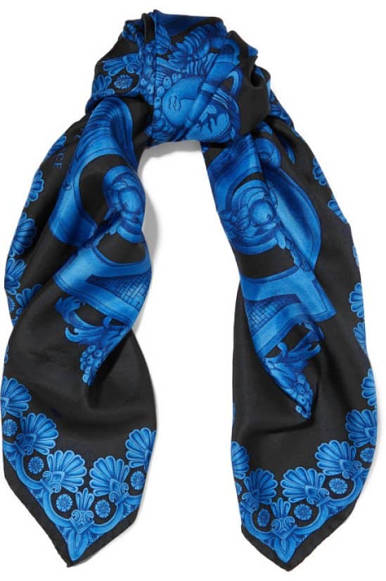 Versace Printed Silk Satin Scarf - £93