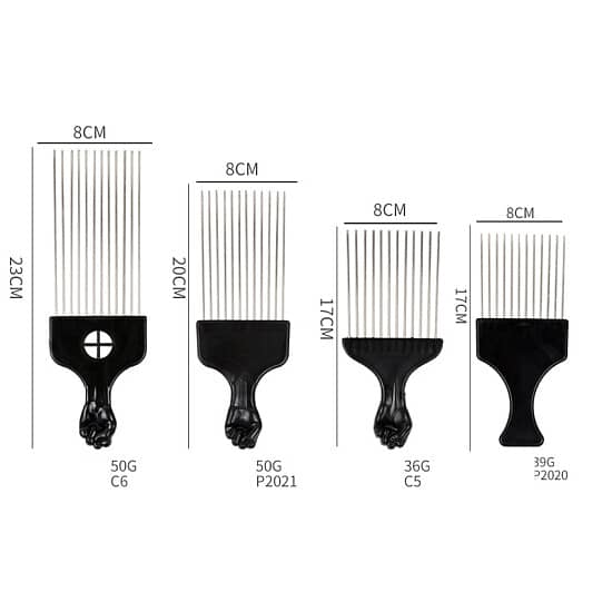 3 PCS Hairdressing Steel Needle Oil Hair Comb Plastic Haircut Pointed Tail Comb