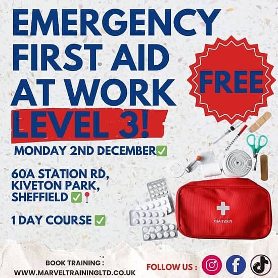 FREE First Aid Course - Level 3 Award in Emergency First Aid at Work!