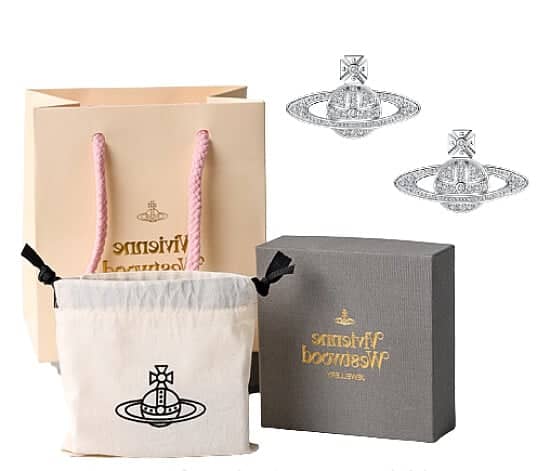 Saturn Earrings Silver stud earrings gift set Inspired Vivienne Westwood Earrings
