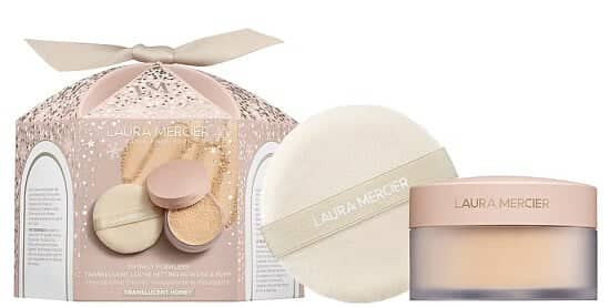 SAVE 20% on Laura Mercier Divinely Flawless Loose Setting Powder & Puff – Medium-Deep!