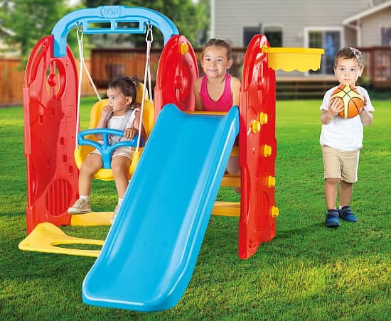 50% Off Dolu 4-in-1 Playground, Swing and Slide Set! Fun for Less – Shop Now!
