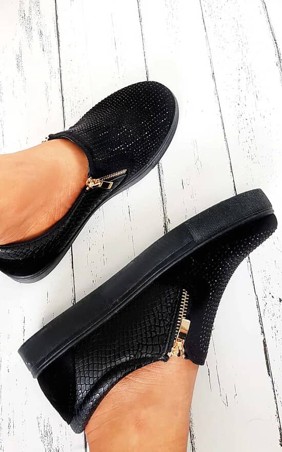 Leah Slip On Embellished Trainers - 4 colors