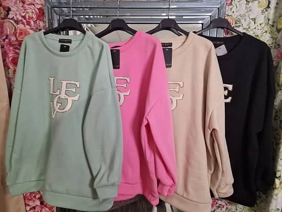 Curve Love Oversized Cotton Sweatshirt Top - 4 colors