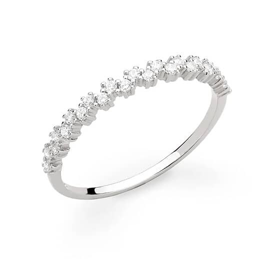 50% Off 💎 John Greed Signature Silver Half Stone Set Ring!