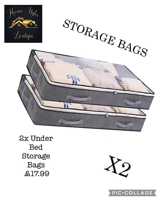 2x Under Bed Storage Bags £17.99