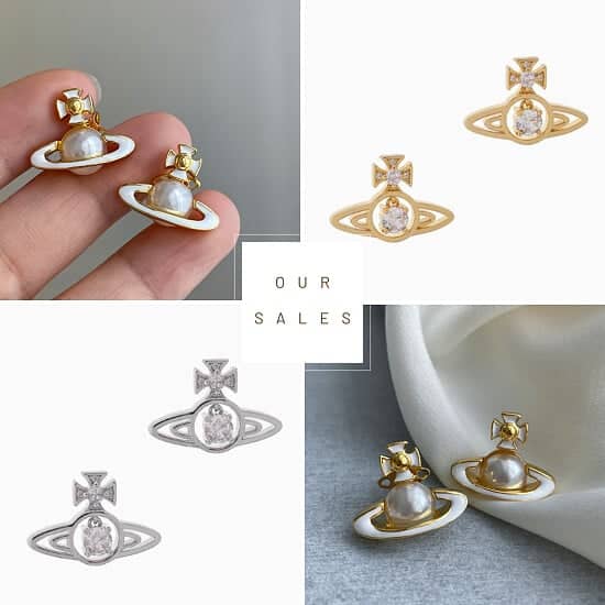 Queen Saturn earrings