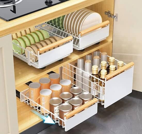 Kitchen Storage Rack Pull Out Sliding Drawer
