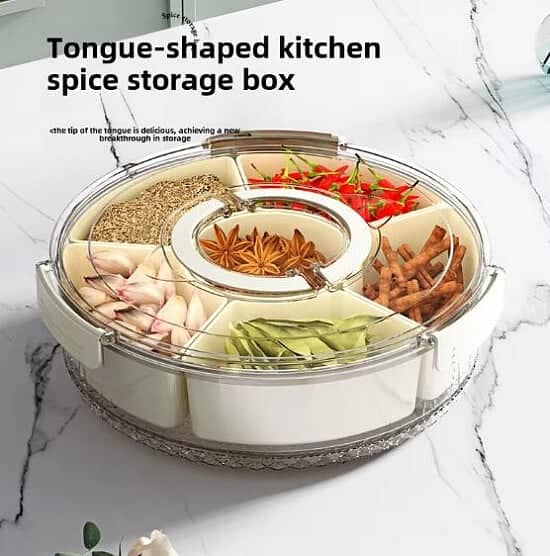 Rotating Snack Organizer Portable Snack Box Organizer