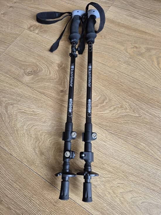 Karrimor Carbon X Lite Walking Poles With Rubber Leki Ferrules - Up To 135cm