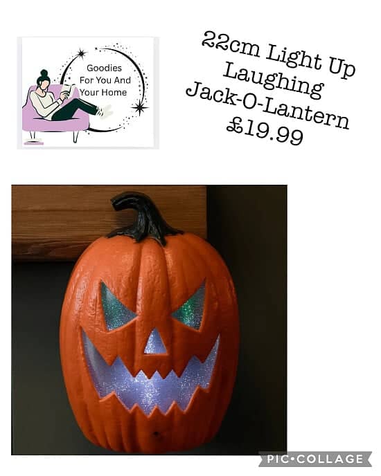 22cm Light Up Laughing Jack-O-Lantern £19.99