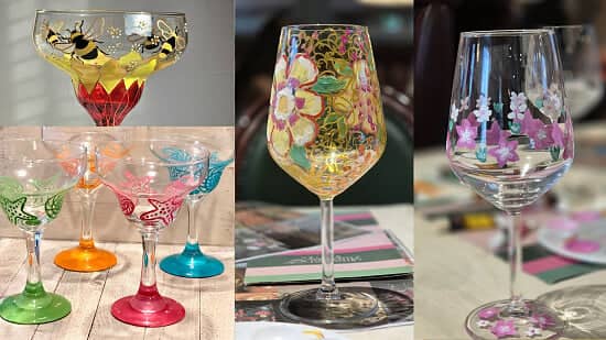 Wine or Margarita glass painting