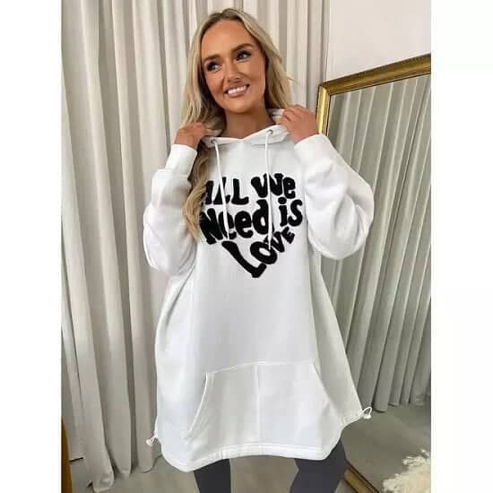 We Need Is Love Oversized Hoodie
