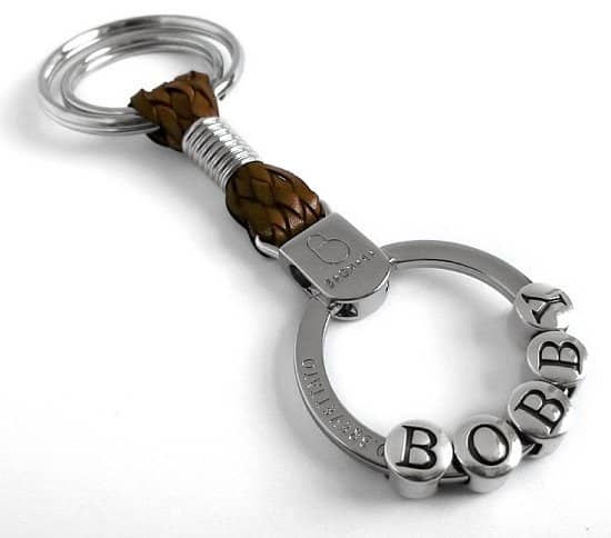 This Personalised leather Bagnara keyrings is a great gift