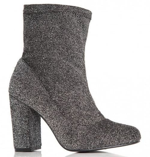 Grey Textured Block Heel Ankle Boots - ONLY £9.99!