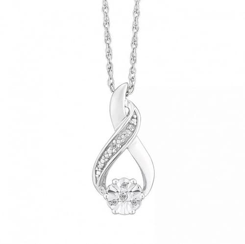 SAVE £89 on this Sterling Silver & Diamond Flower Cluster Pendant!