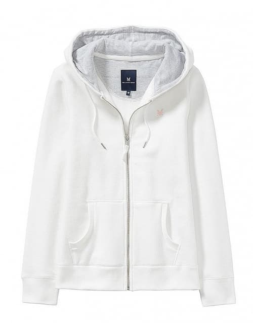 SALE - ZIP THROUGH HOODY IN WHITE LINEN!