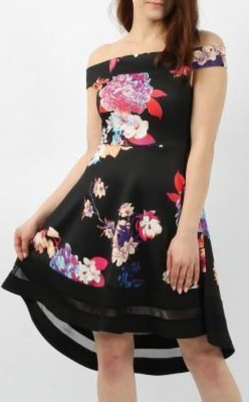 High Low Skater Floral Dress