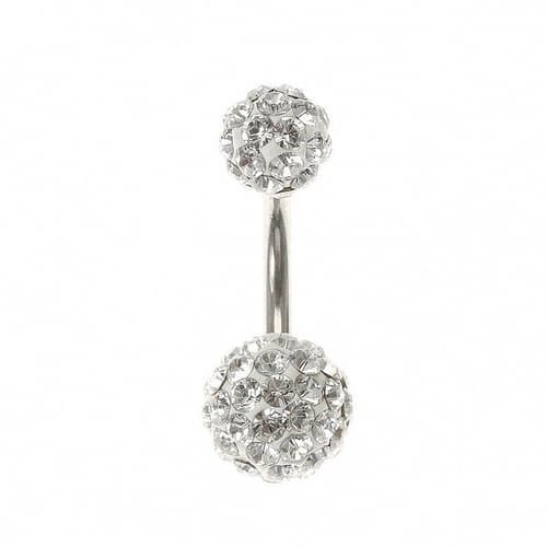 SALE, SAVE ON BODY JEWELLERY - Silver Swarovski Crystal Belly Bar B1G1FREE!