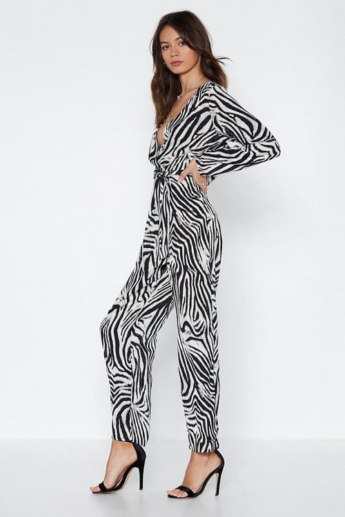 SALE, SAVE £18.00 - On the Jump Zebra Jumpsuit!