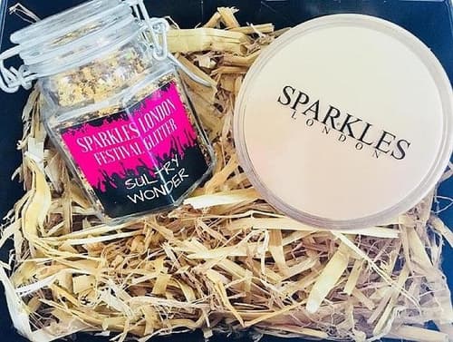 Luxury Box with Large Festival Glitter with Large Application Gel.