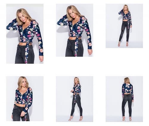 FLORAL PRINT RUFFLE DETAIL TOP