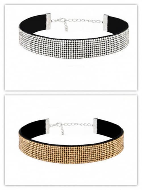 Collar Style Diamonté Choker