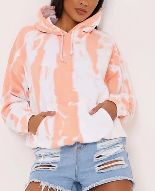 75% off everything - Orange Tie Dye Oversized Hoodie!