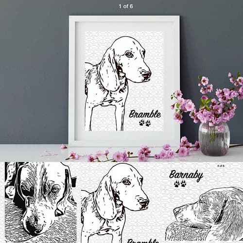 £10 Personalised pet portraits-FREE POST