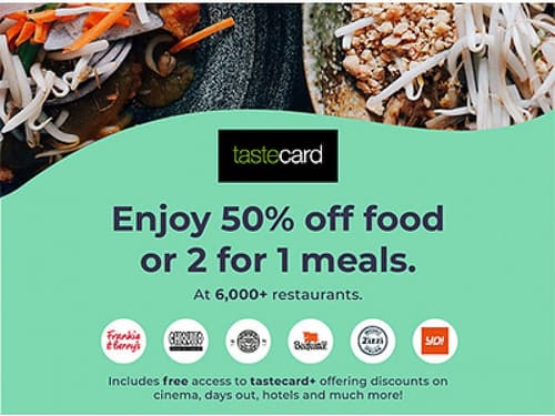 Get 2 for 1 meals at over 6,000 restaurants