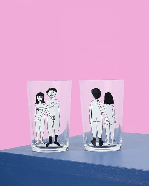 Valentine's Day Gift Idea - Helen B Naked Couple Glasses Set