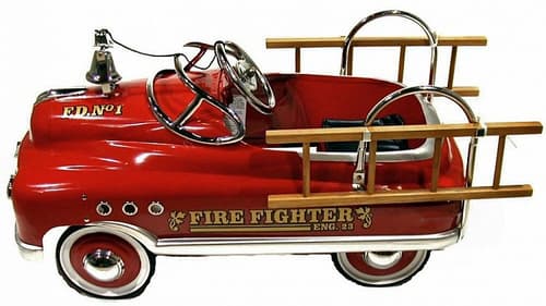 Comet red fire fighter pedal car
