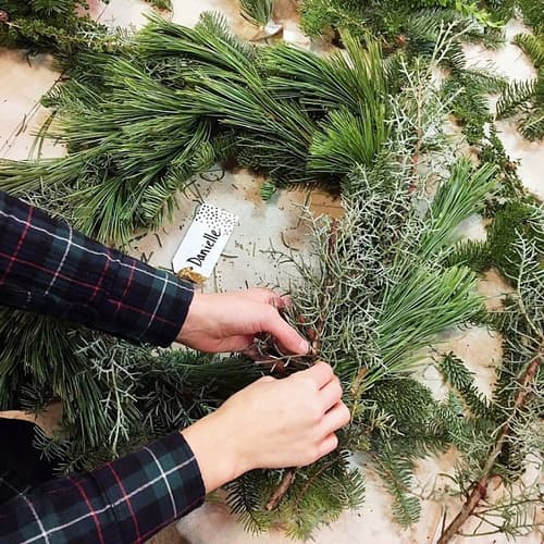 Christmas Wreath Making Class at Torworth Grange