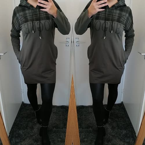 Ava Vogue Pocket Dress - Khaki