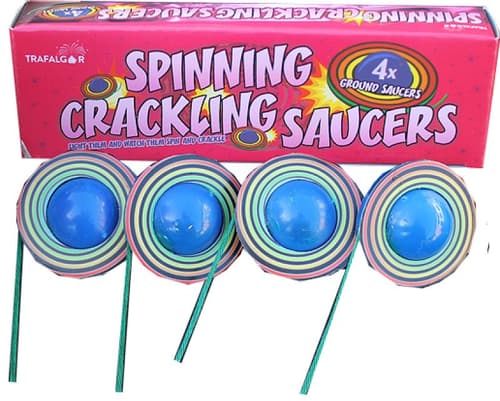 DIY BONFIRE NIGHT - Spinning Crackling Saucers (Pack Of 4)!