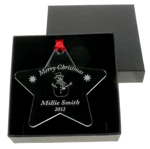 Personalised Christmas Snowman Bauble